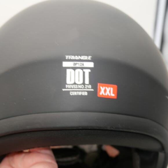 NEW TRIANGLE XXL Full Face Motorcycle Helmet Visor Sunshield Matte Black *READ* - Picture 6 of 15
